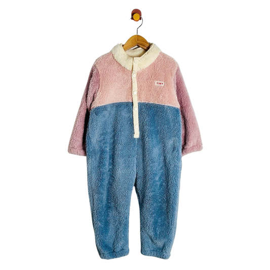 Tiny Cottons Color Block Sherpa Bunting / 4Y