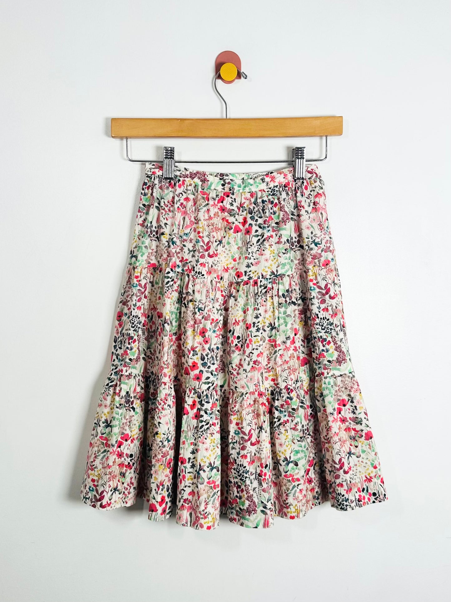 Bonpoint Tiered Floral Skirt / 8Y