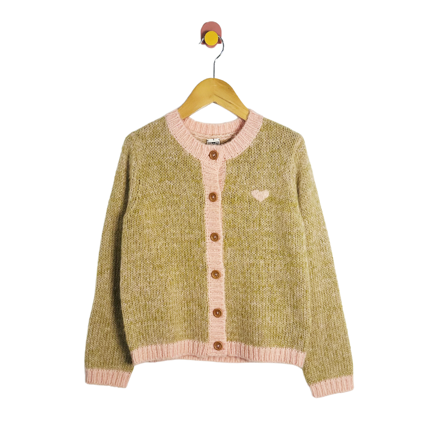 Bonton Heart Knit Cardigan / 10Y