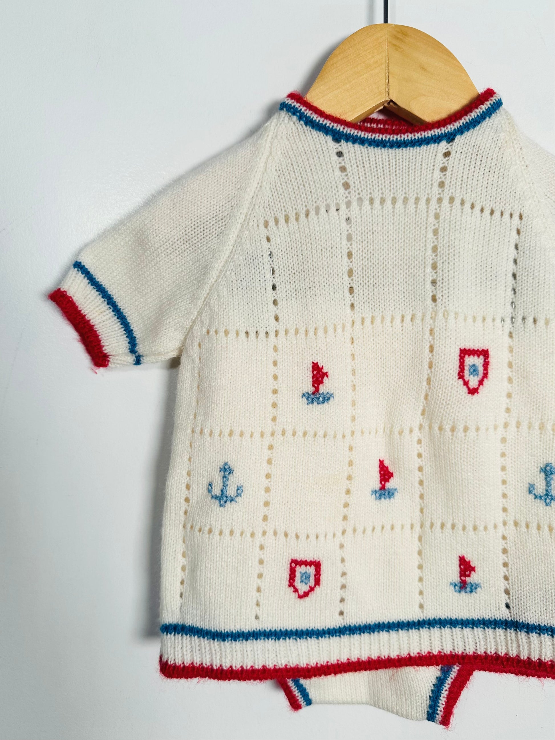 Vintage Neiman Marcus Nautical Knit Set / 12-18M