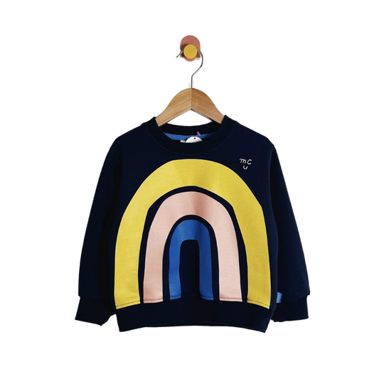 Mon Coeur Rainbow Sweatshirt / 4Y