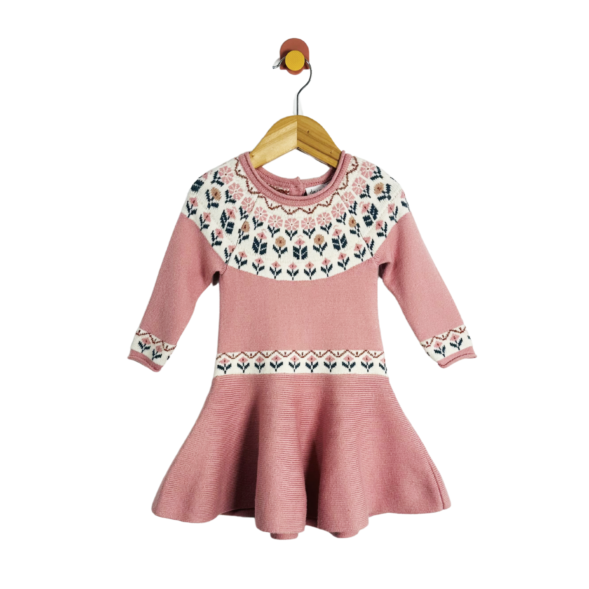 Deux par Deux Floral Knit Dress / 18M