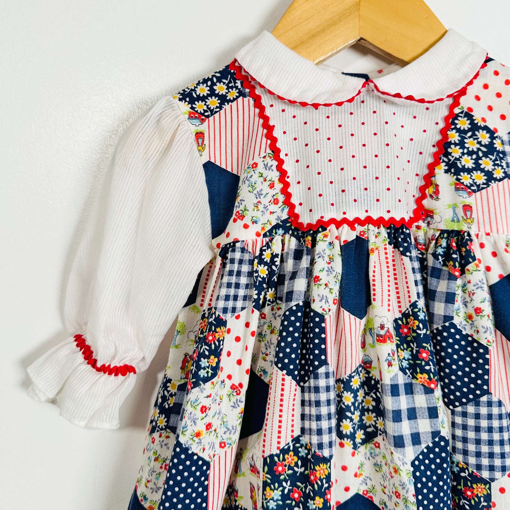 Vintage Patchwork Dress / 9M