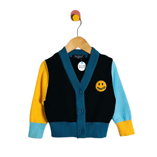 Wee Monsters Color Block Cardigan / 2Y