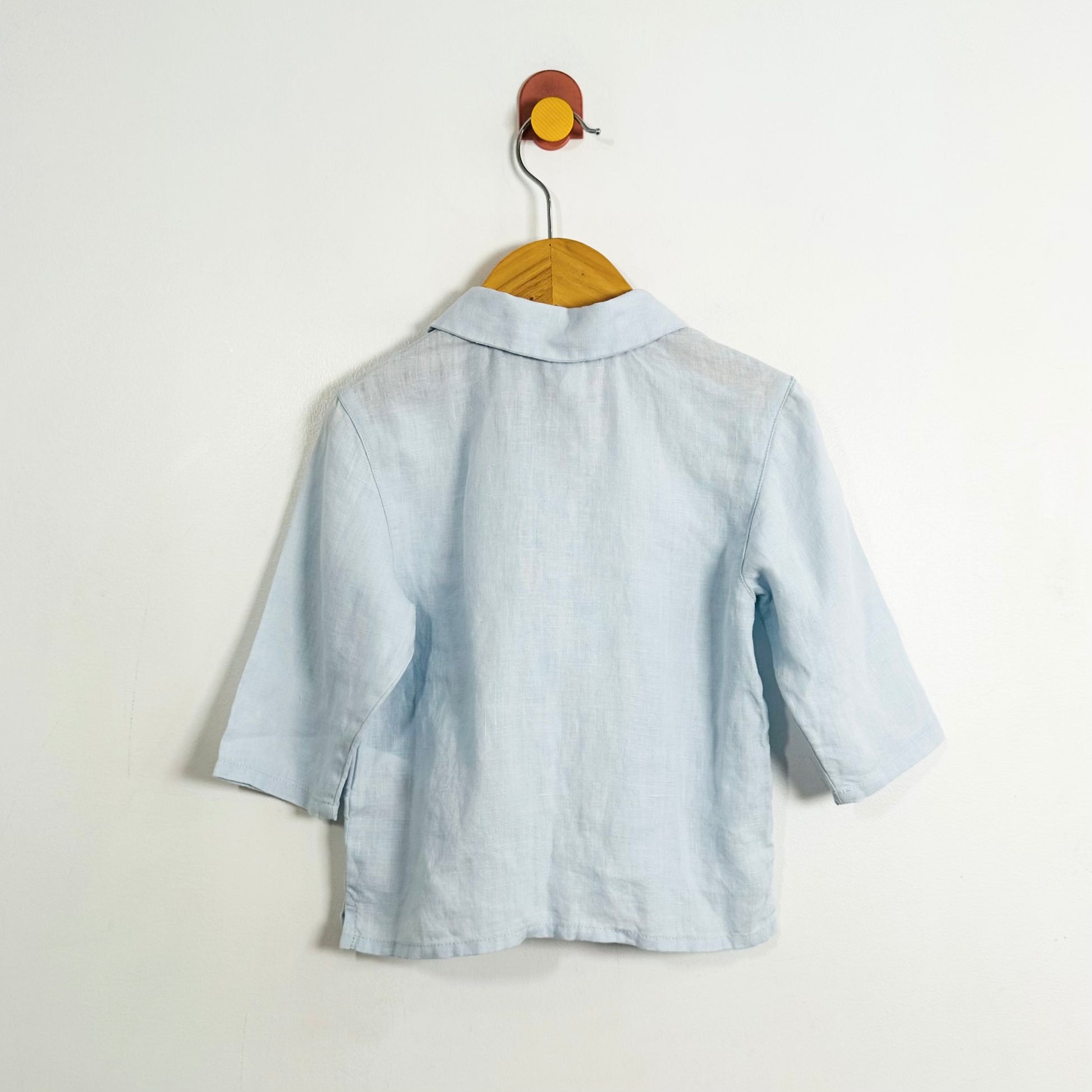 Petit Bateau Linen Button Down Shirt / 18M