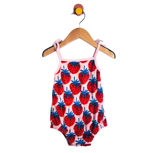 Hanna Andersson Strawberry Romper / 18-24M