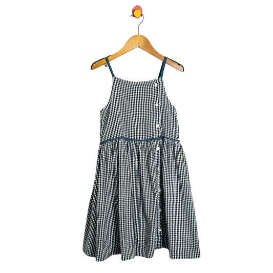 Pink Chicken Gingham Sleeveless Dress / 10Y