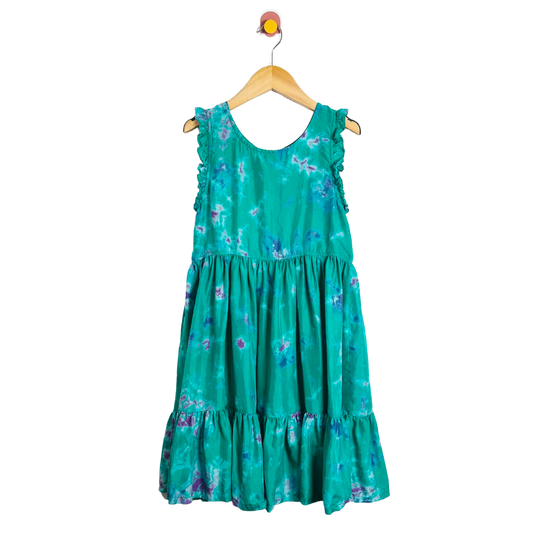 Pink Chicken Tie Dye Silk Dress / 12Y