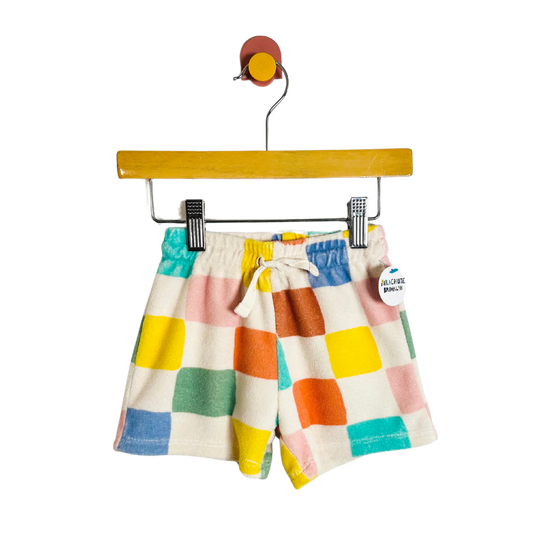 Hanna Andersson Terry Check Shorts / 12-18M
