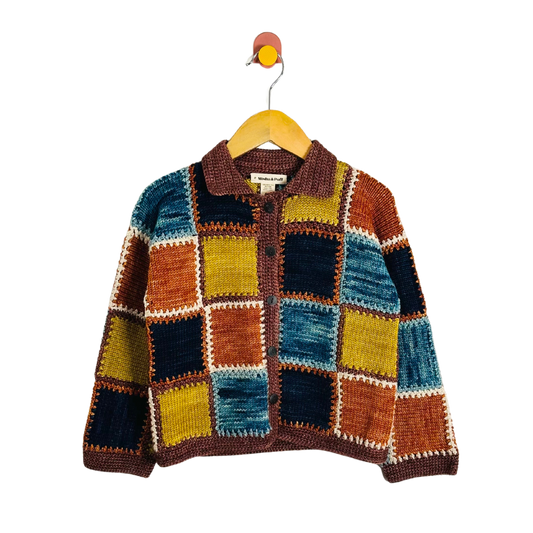 Misha & Puff Ladder Square Cardigan / 6Y
