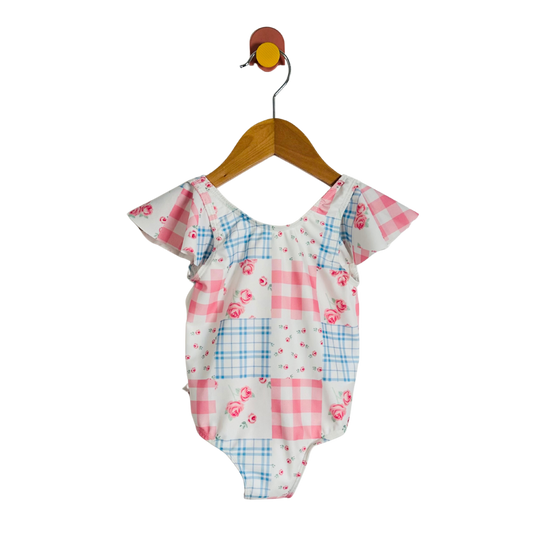 Sal & Pimenta Patchwork Print Swimsuit / 12M