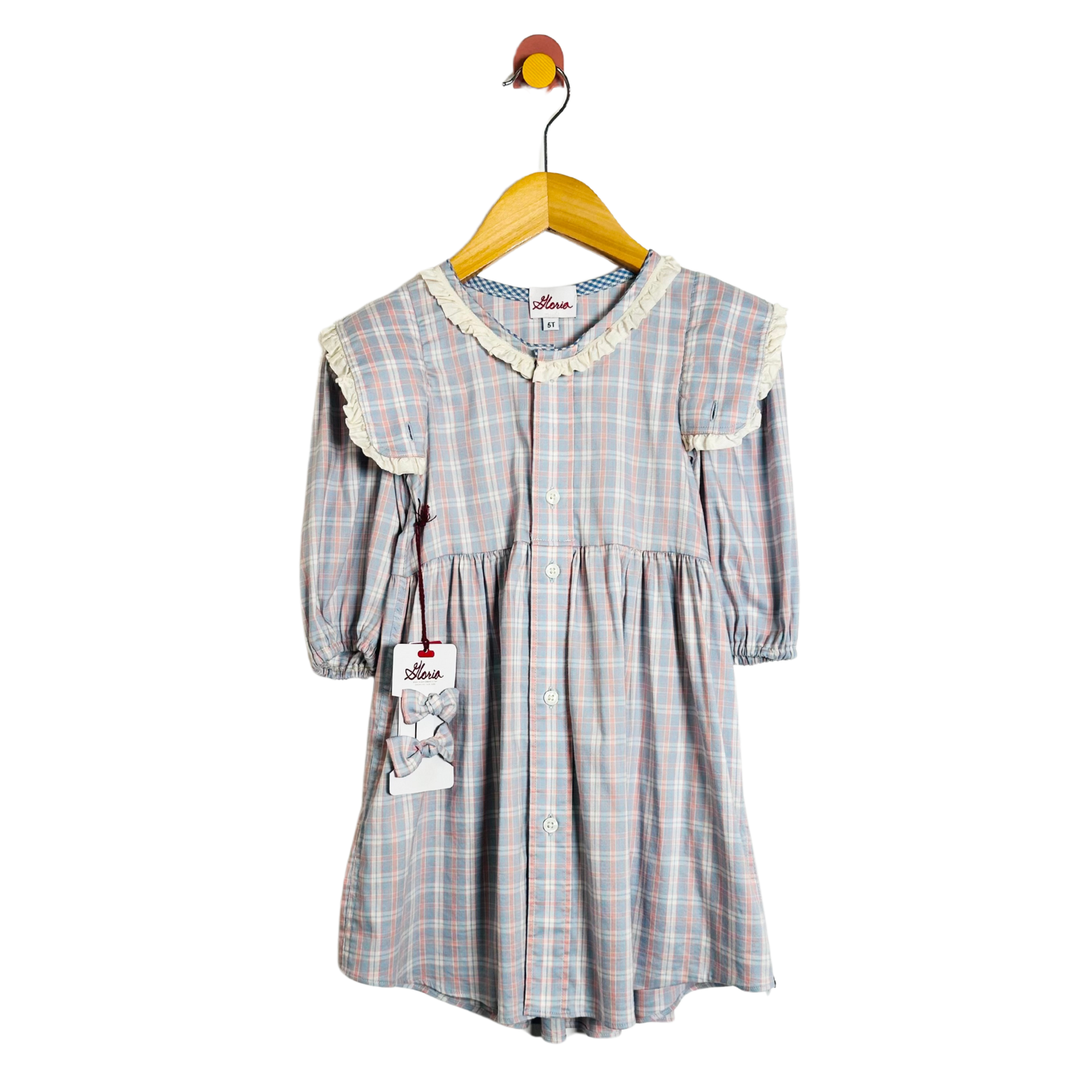 Gloria Upcycled Shirt Dress / 5Y