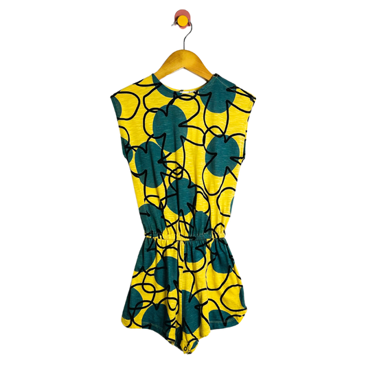 Wolf & Rita Retro Flowers Romper / 6Y