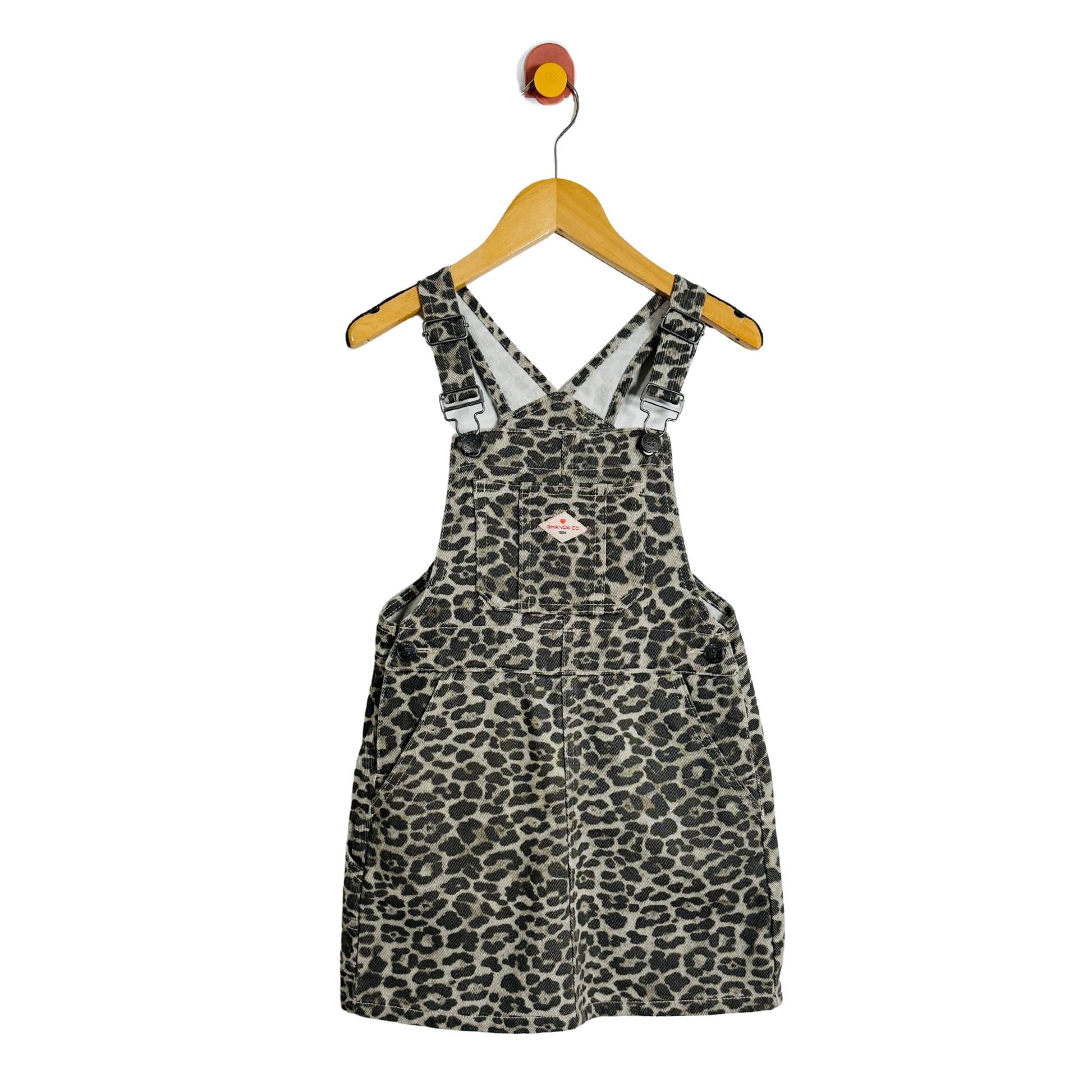 Ghanda leopard Pinafore / 5-6Y