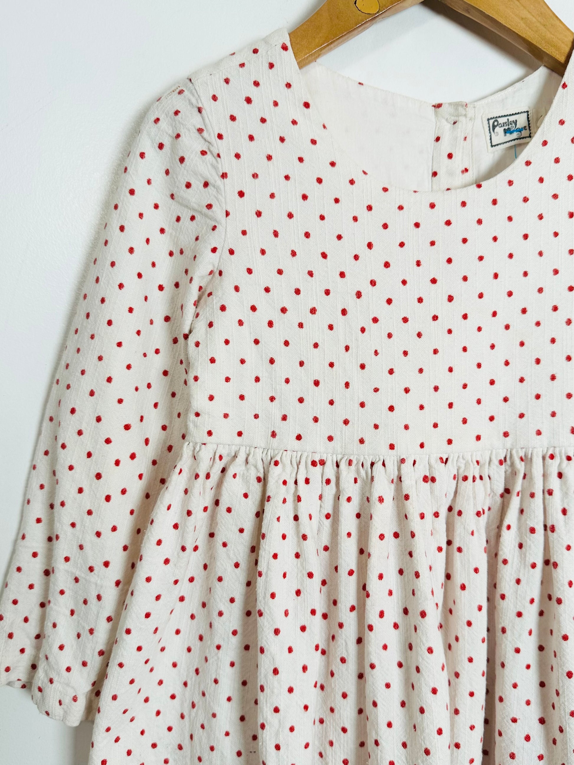 Paisley Magic Polka Dot Dress / 4Y