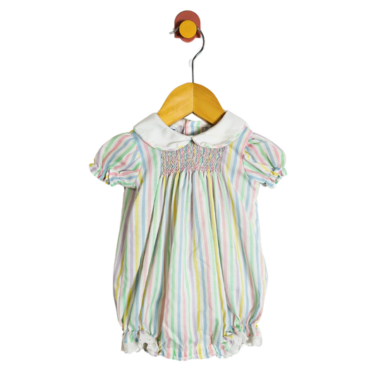Vintage Striped Romper / 0-6M