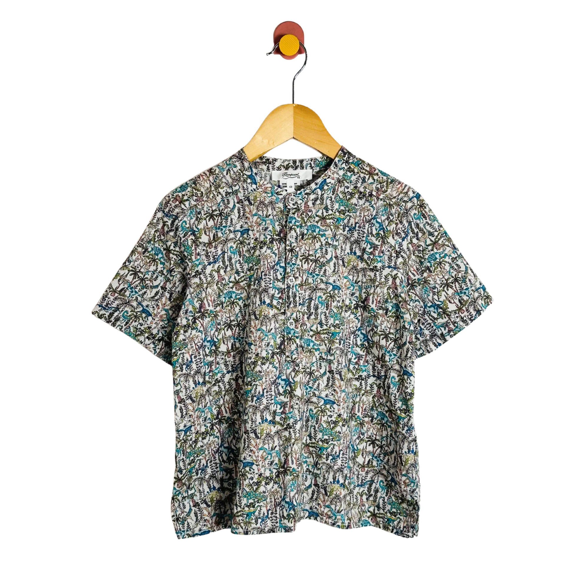 Bonpoint Dino Henley Shirt / 10Y
