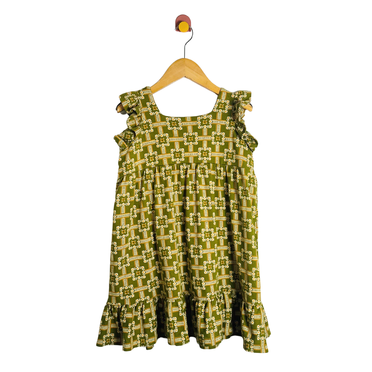 Misha & Puff Basil Railroad Dress / 8Y