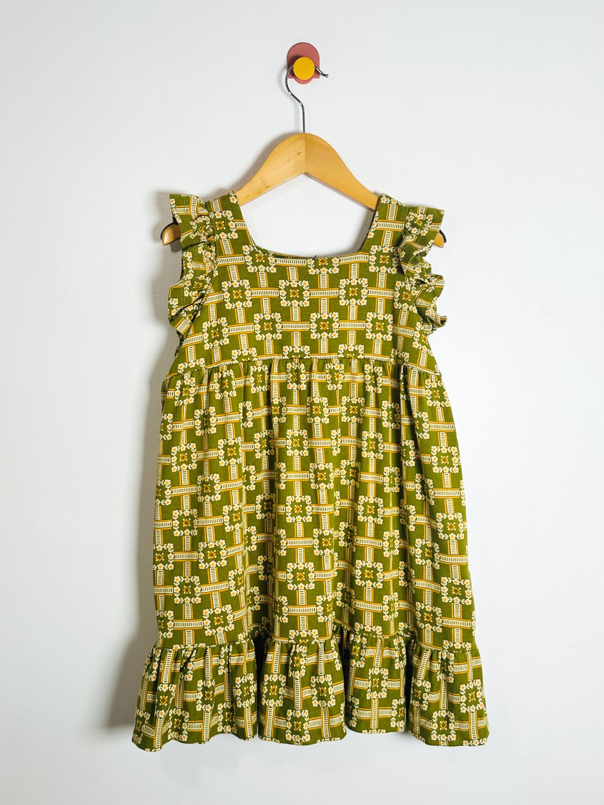 Misha & Puff Basil Railroad Dress / 8Y