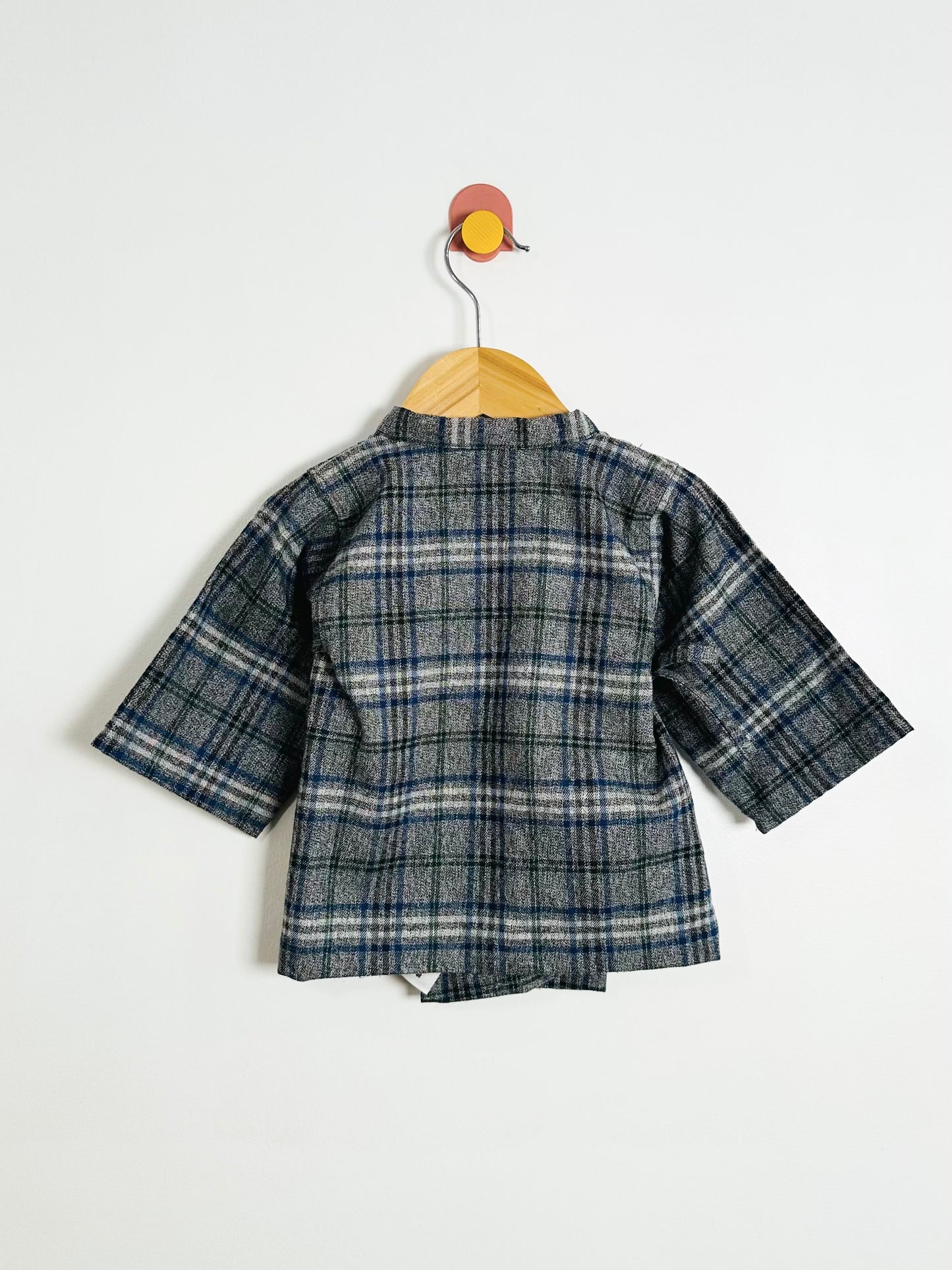 Lucky Wang Plaid Kimono Top / 6M