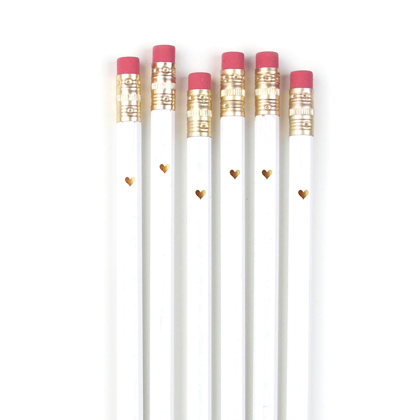Pink Heart Pencils- 6pk
