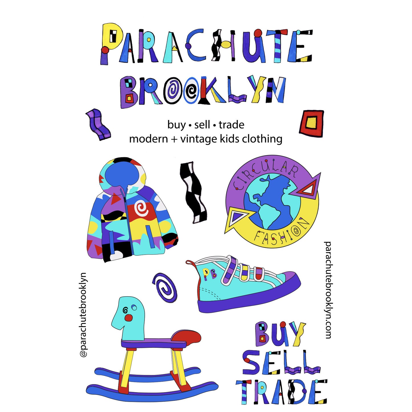 Parachute Brooklyn Sticker Sheet
