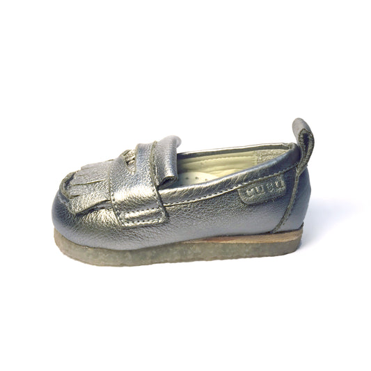 Peso Loafer Kids Shoes - Silver Coin