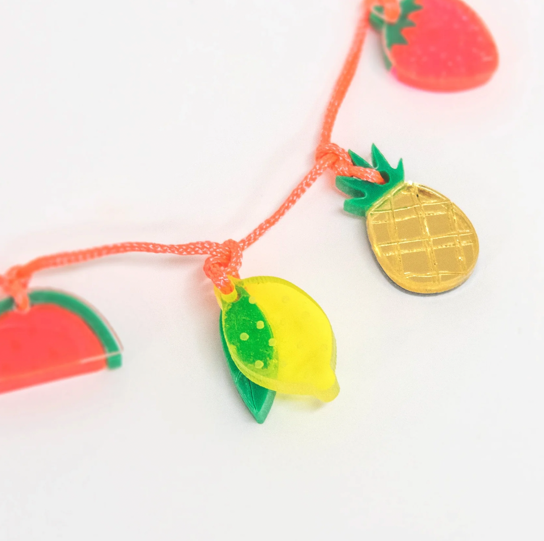fruit charm necklace