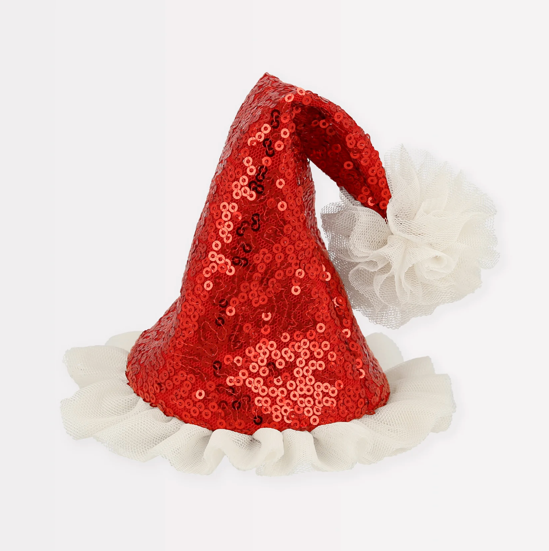 Meri Meri Sequin Santa Hat Hair Clip