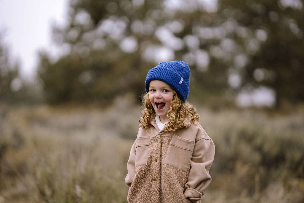 HEY AUGUST CO - Thick Knit beanie in Cobalt (Baby-Toddler-Youth/Adult)