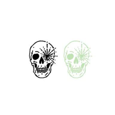 Tattly Glowing Skulls Tattoo Pair