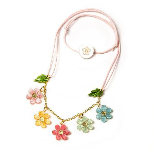 Lilies & Roses Pealized Flowers Necklace