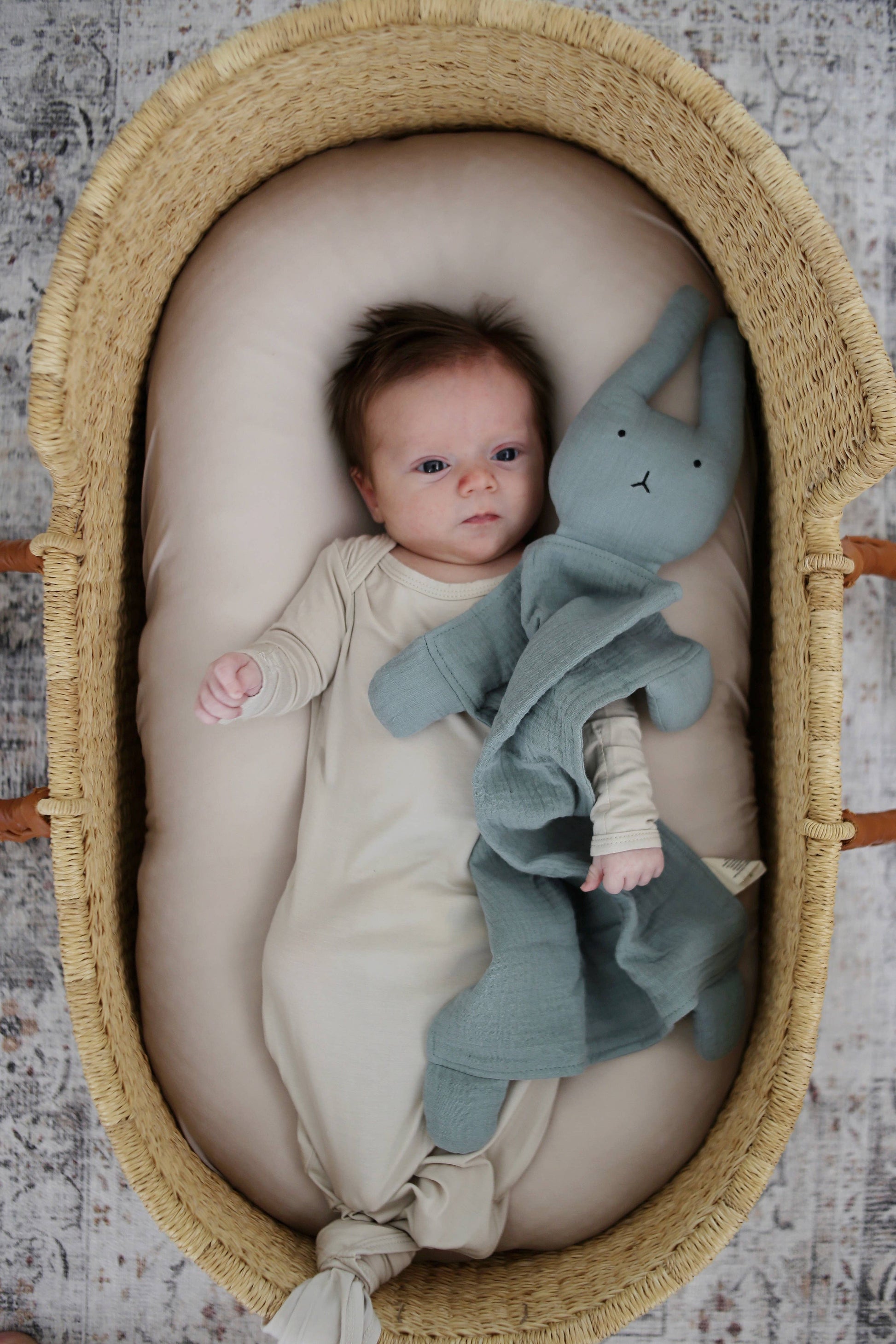 Marlowe & Co Sage Bunny Lovey Blanket