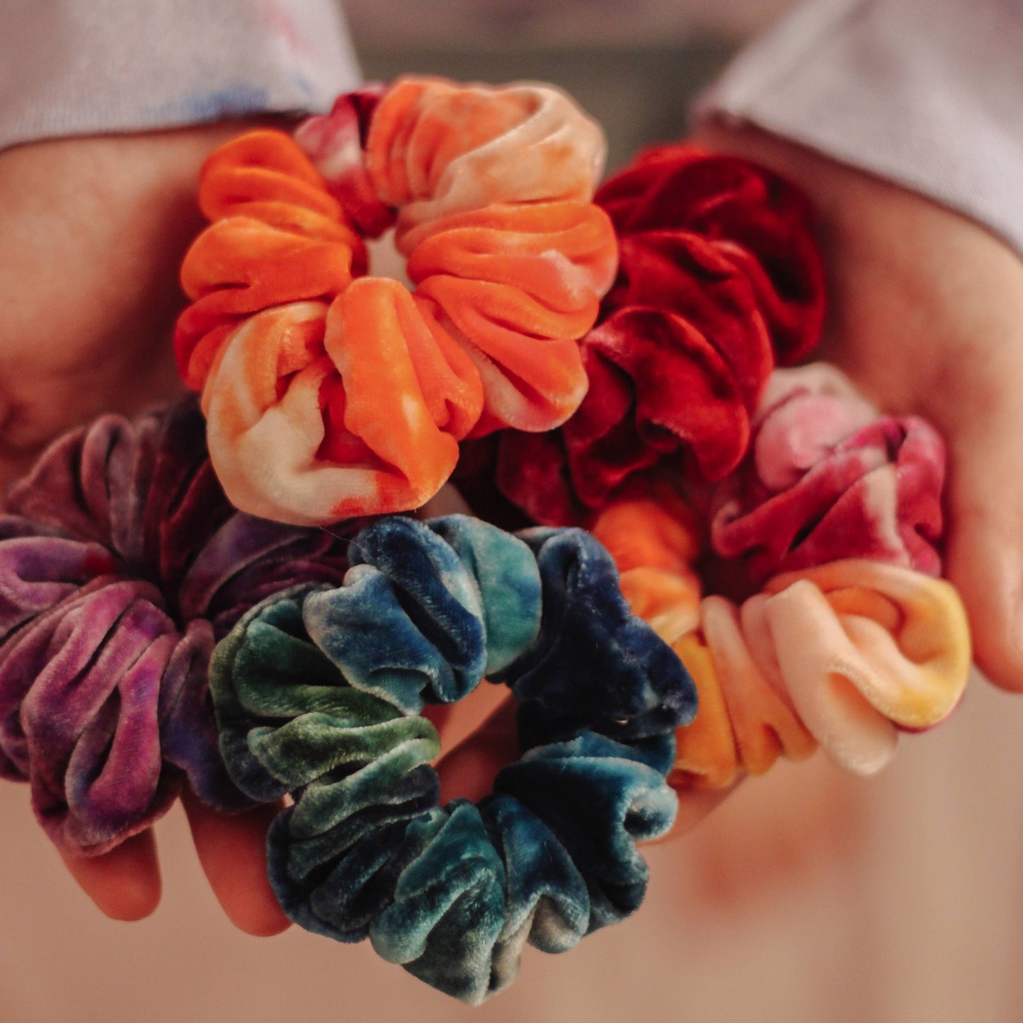 The Wildest Kids Ice-Dyed Velvet Scrunchies