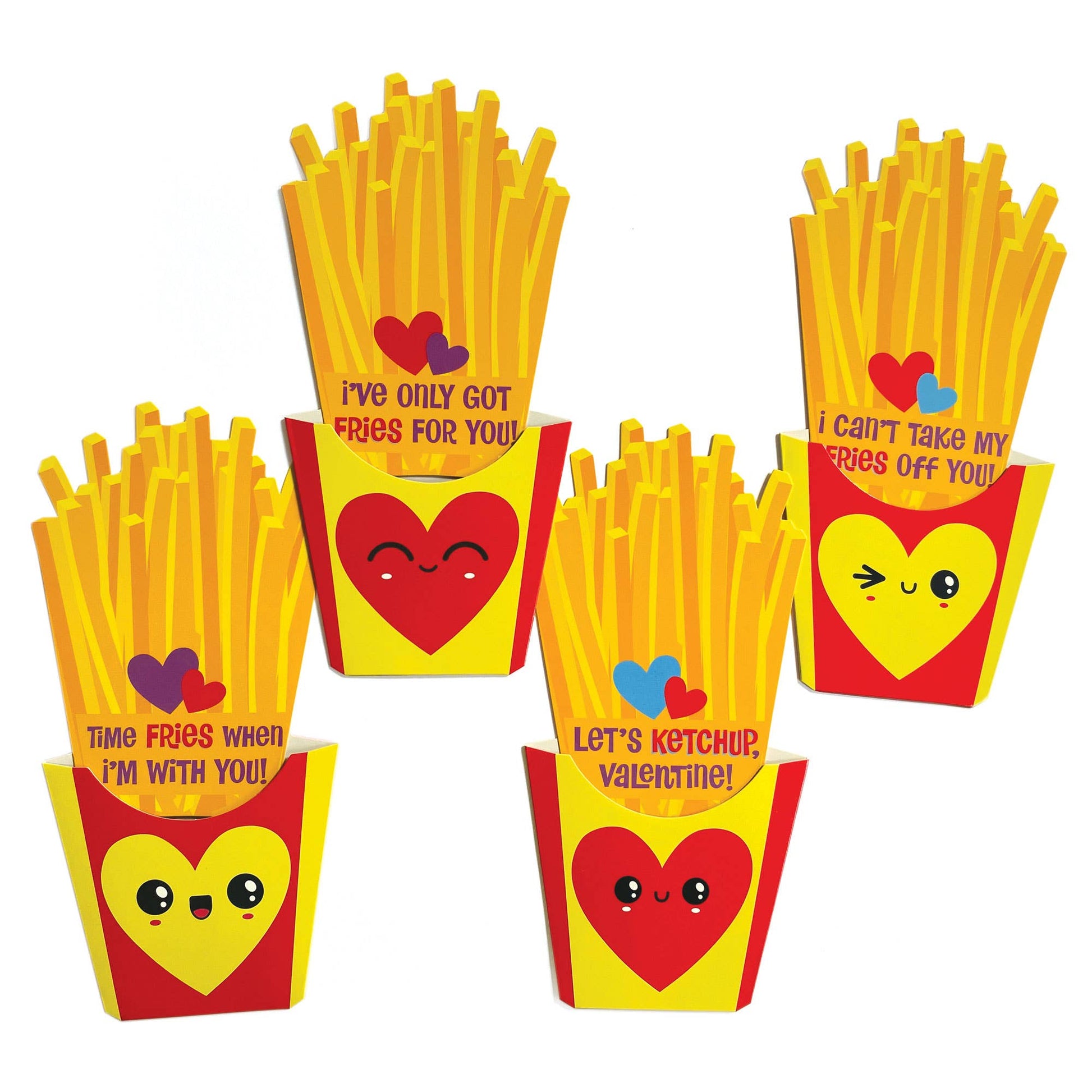 Paper House Productions - French Fries Valentines Card Exchange Pack