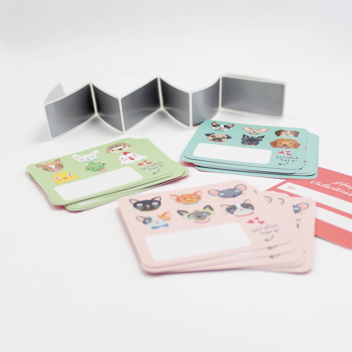 Inklings Paperie - Scratch-off Valentine Cards - Pet Faces