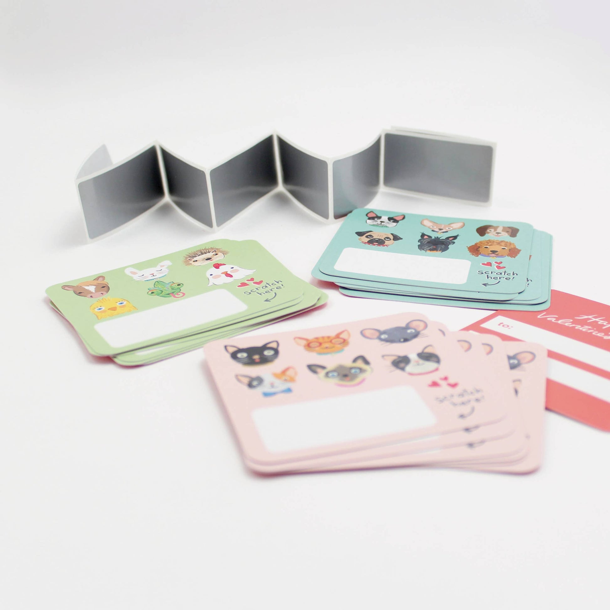 Inklings Paperie - Scratch-off Valentine Cards - Pet Faces