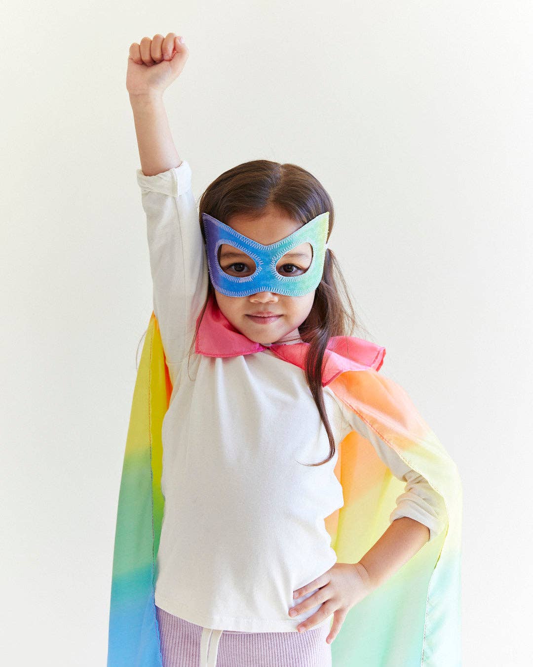 Silk Dress-Up Mask- Rainbow