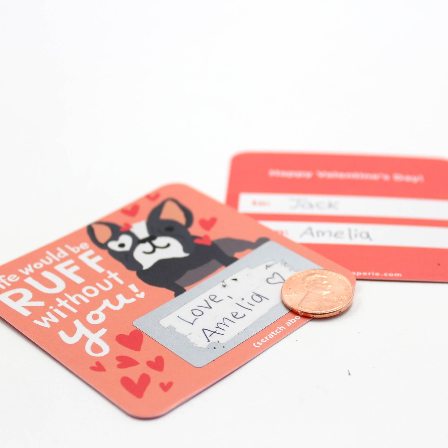 Inklings Paperie Scratch-off Valentine Cards - Animal Puns