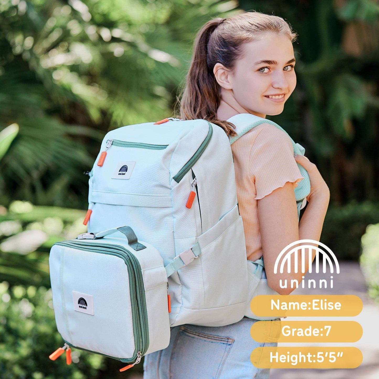 Uninni Crisp Mint Backpack Set