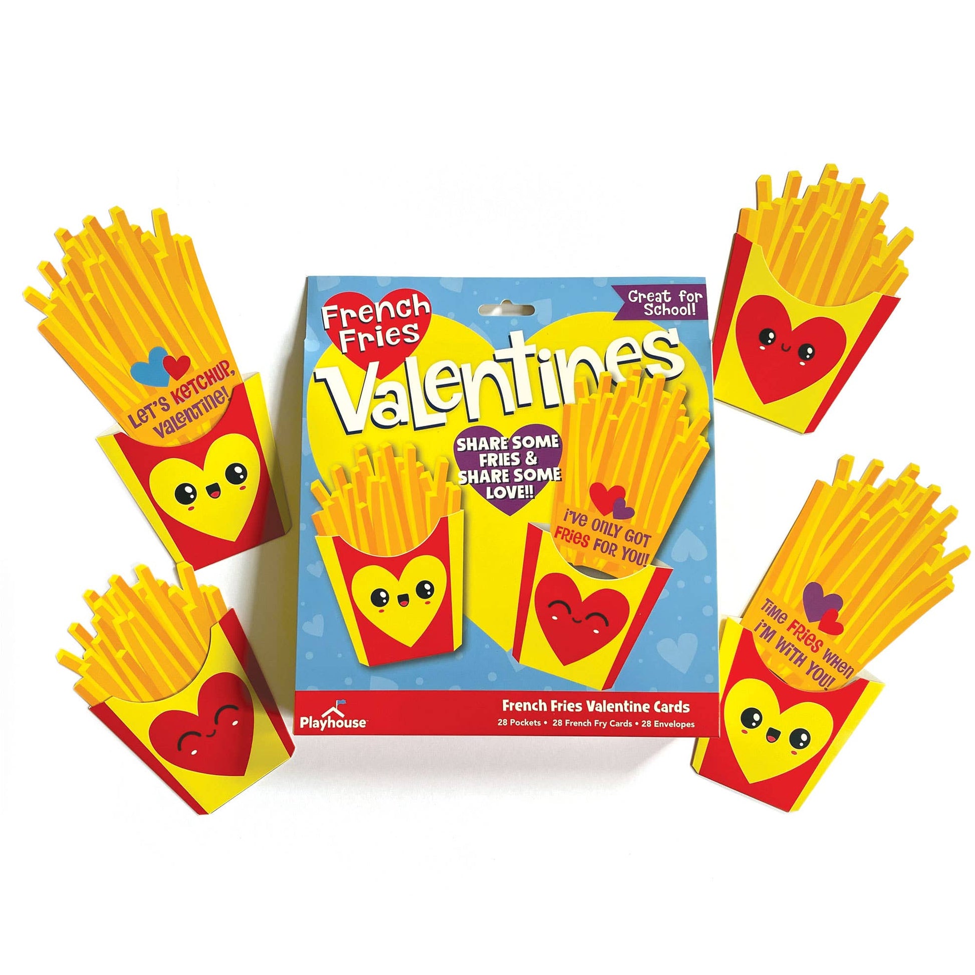 Paper House Productions - French Fries Valentines Card Exchange Pack