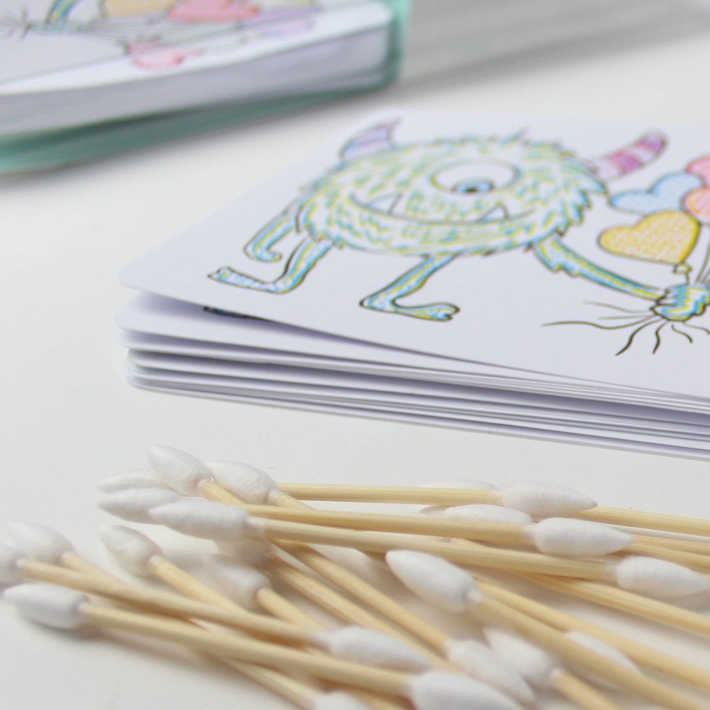 Inklings Paperie - Paint with Water Valentine Cards - Monster