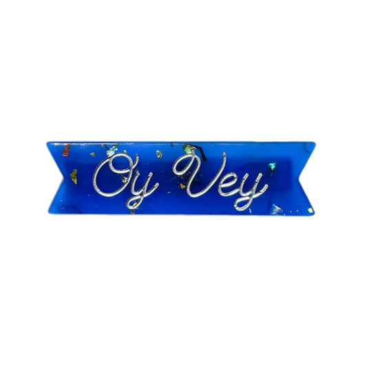 Eugenia Kids - Oy Vey Hair Clip - Hanukkah Gift Unique Funny Holiday