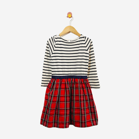 Crewcuts Combo Holiday Dress / 6-7Y