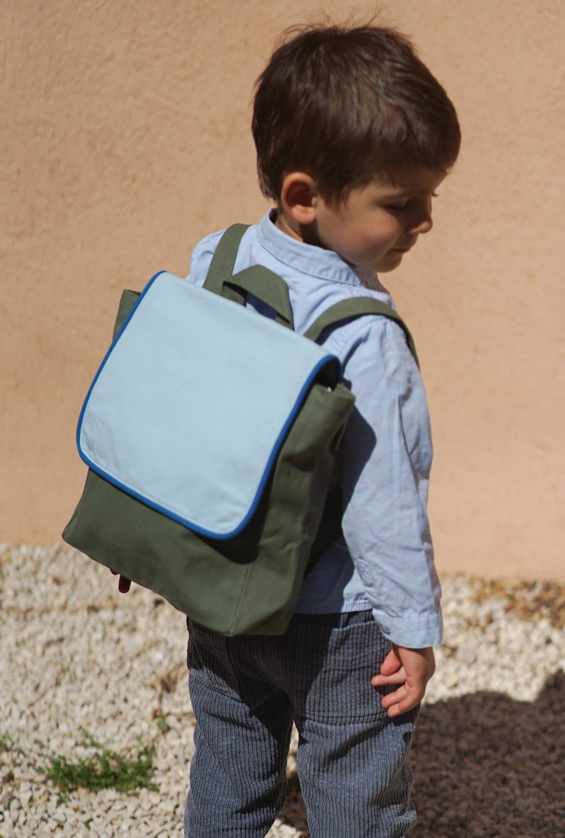 Color Block Backpack blue olive PARACHUTE BROOKLYN