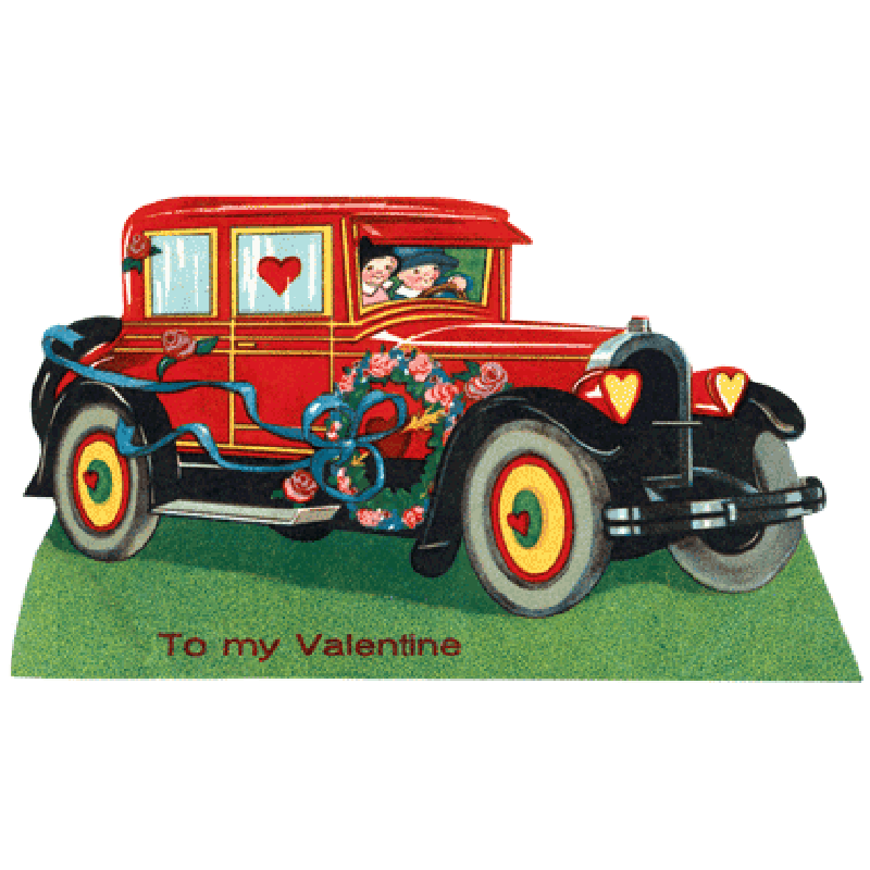 Laughing Elephant - vintage inspired Valentine sticker