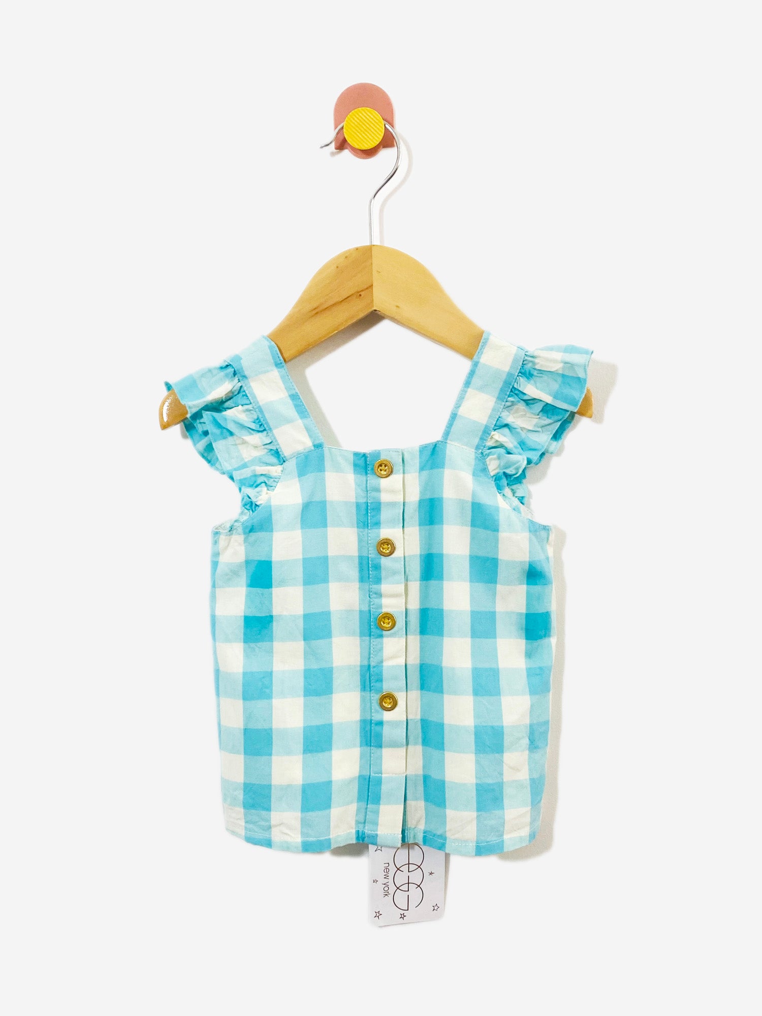 Egg gingham top / 3-6M