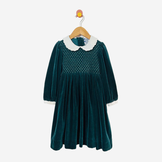 Vintage Velvet Smock Dress / 5Y