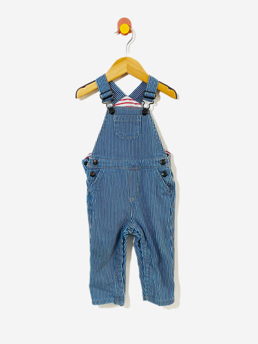 Baby Boden striped overalls / 12-18M
