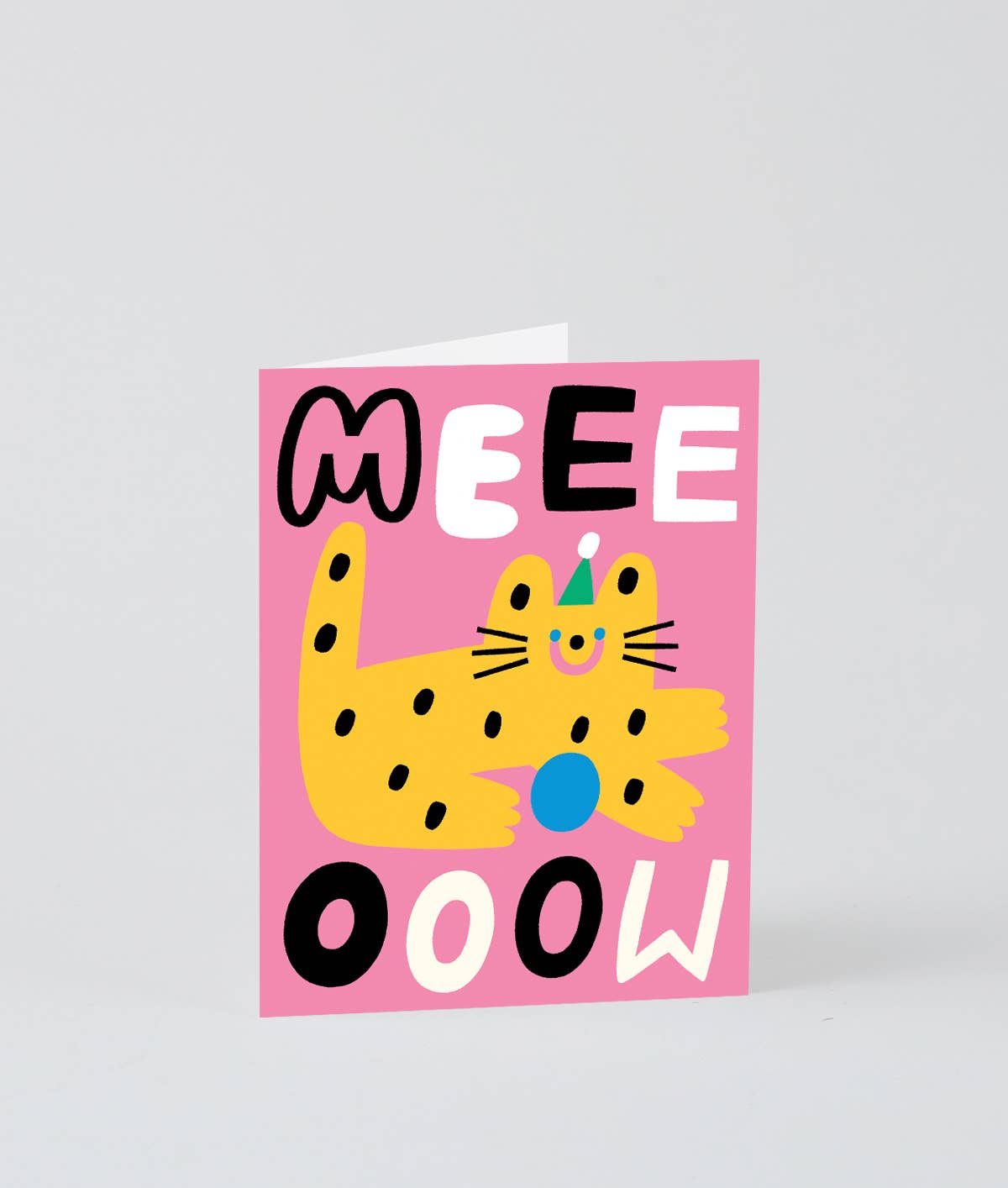 'meow' kids greeting card